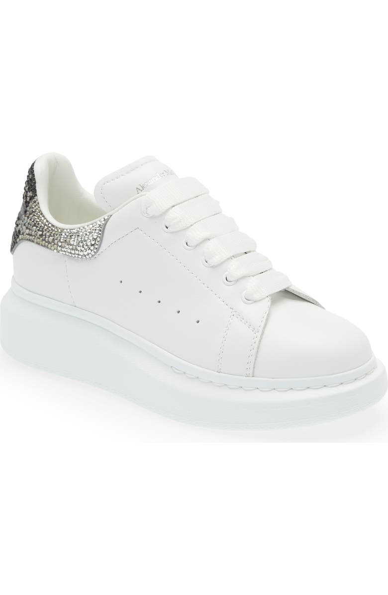 McQueen Alexander McQueen Oversize Crystal Embellished Sneaker, Main, color,