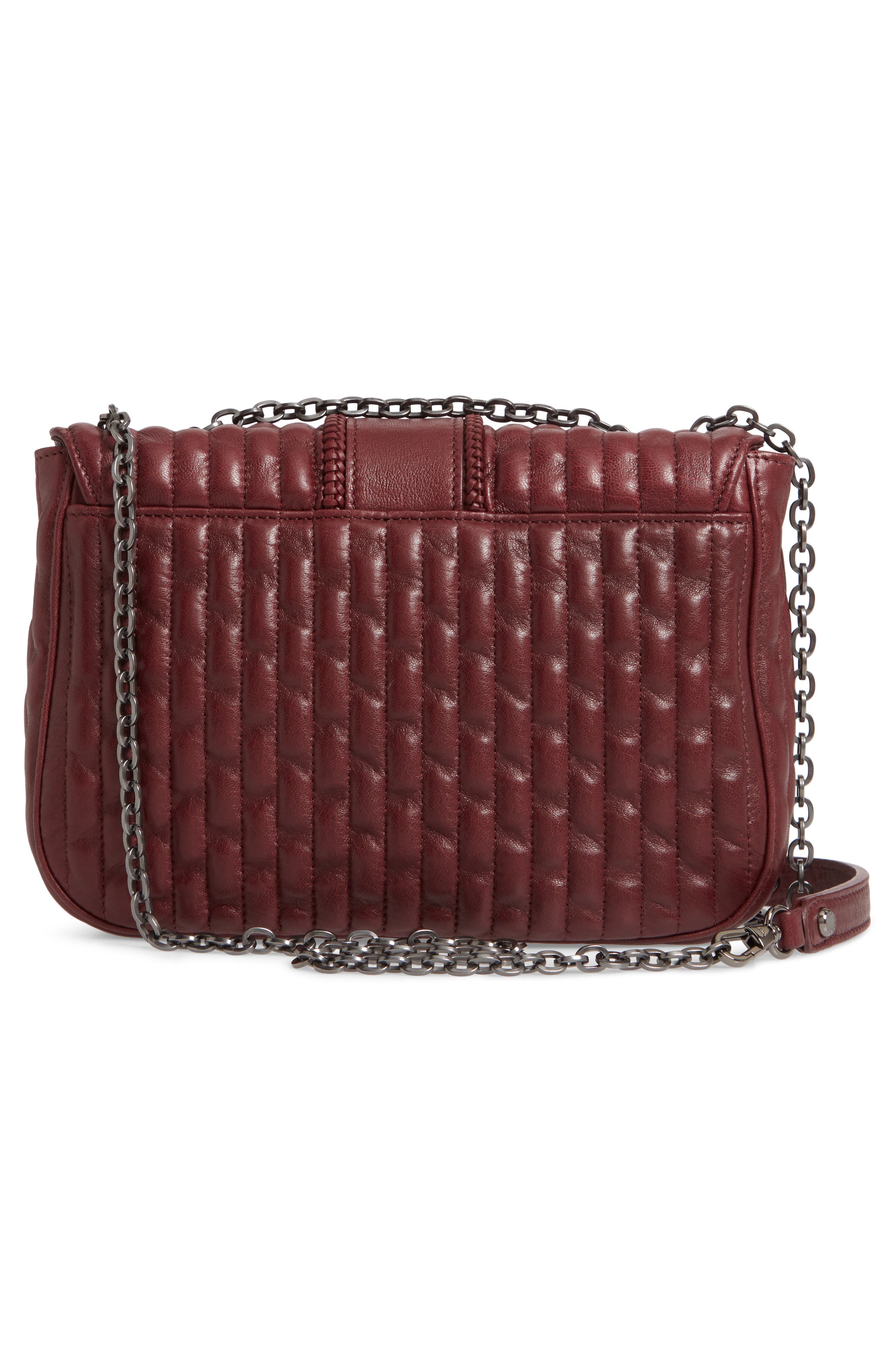 Longchamp Small Amazone Quilted Leather Crossbody Bag, Alternate, color, Brandy