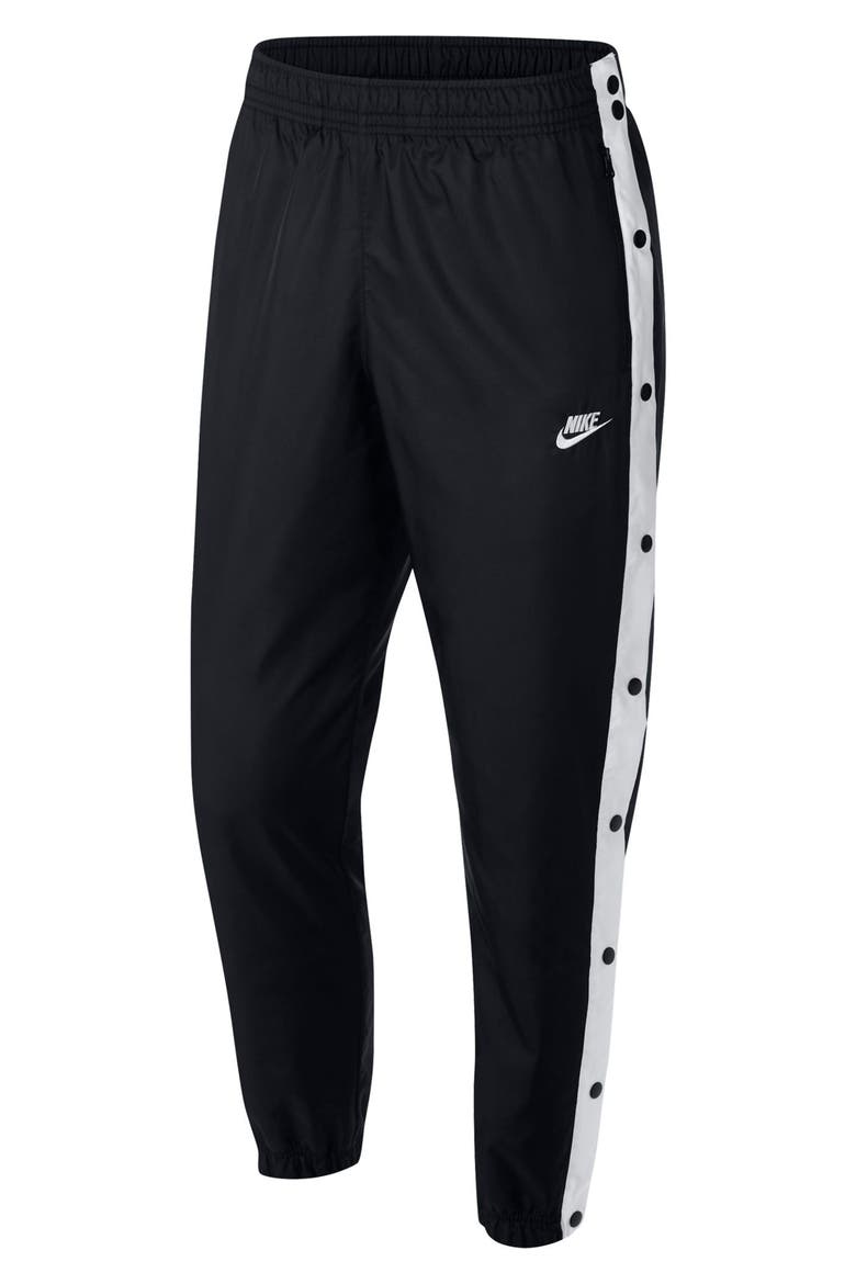 Sportswear Woven Track Pants, Alternate, color, BLACK/ WHITE/ WHITE
