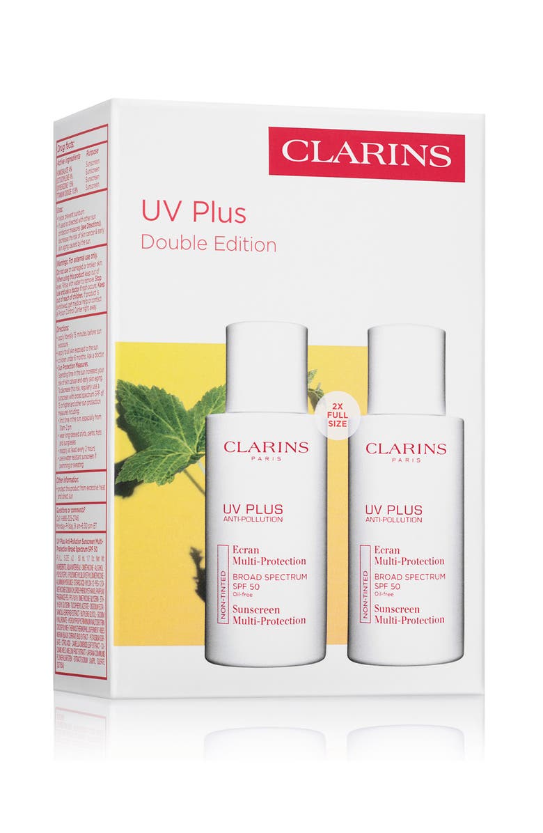 Clarins UV Plus Anti-Pollution Face Sunscreen SPF 50 Double Edition Set (Nordstrom Exclusive) (Limited Edition) $92 Value, Alternate, color, 
