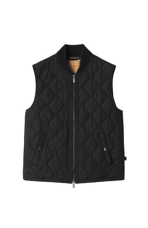 Burberry Quilted Nylon Gilet In Black