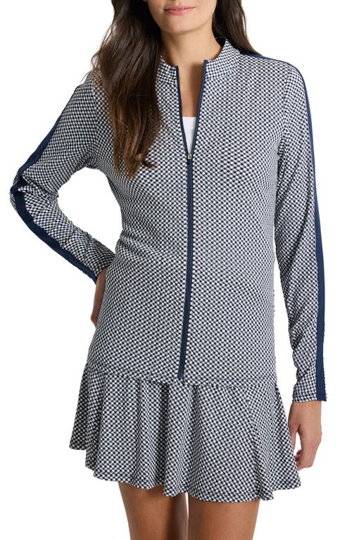 Nz Active By Nic+zoe Easy Gingham Jacket In Indigo Multi