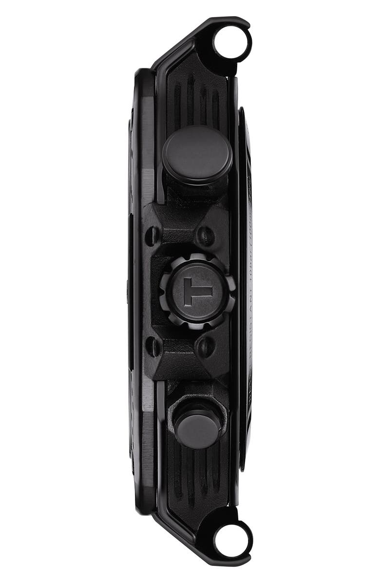 Tissot T-Race Chronograph Silicone Strap Watch, 45mm, Alternate, color, Grey