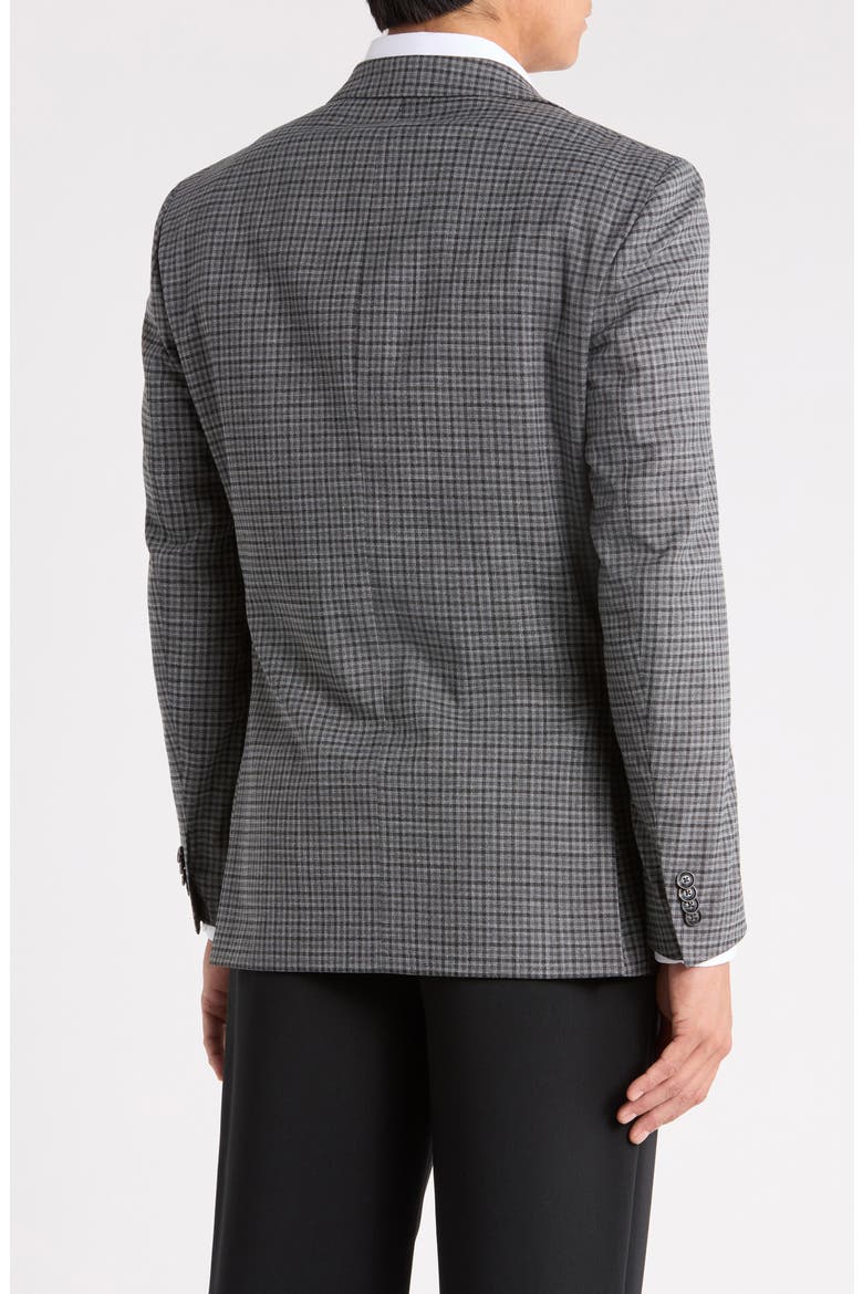 Two-Button Notch Lapel Sport Coat, Alternate, color, GREY/ BLACK CHECK