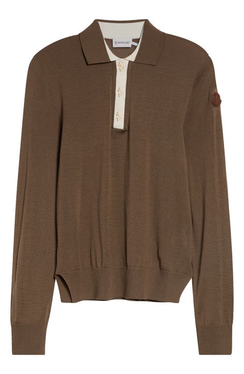 Wool Long Sleeve Polo