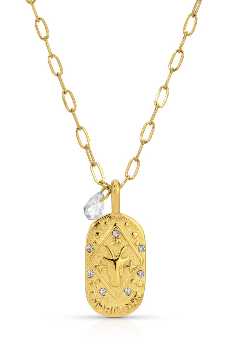 Cielo Zodiac Pendant Necklace, Main, color, CAPRICORN/ GOLD
