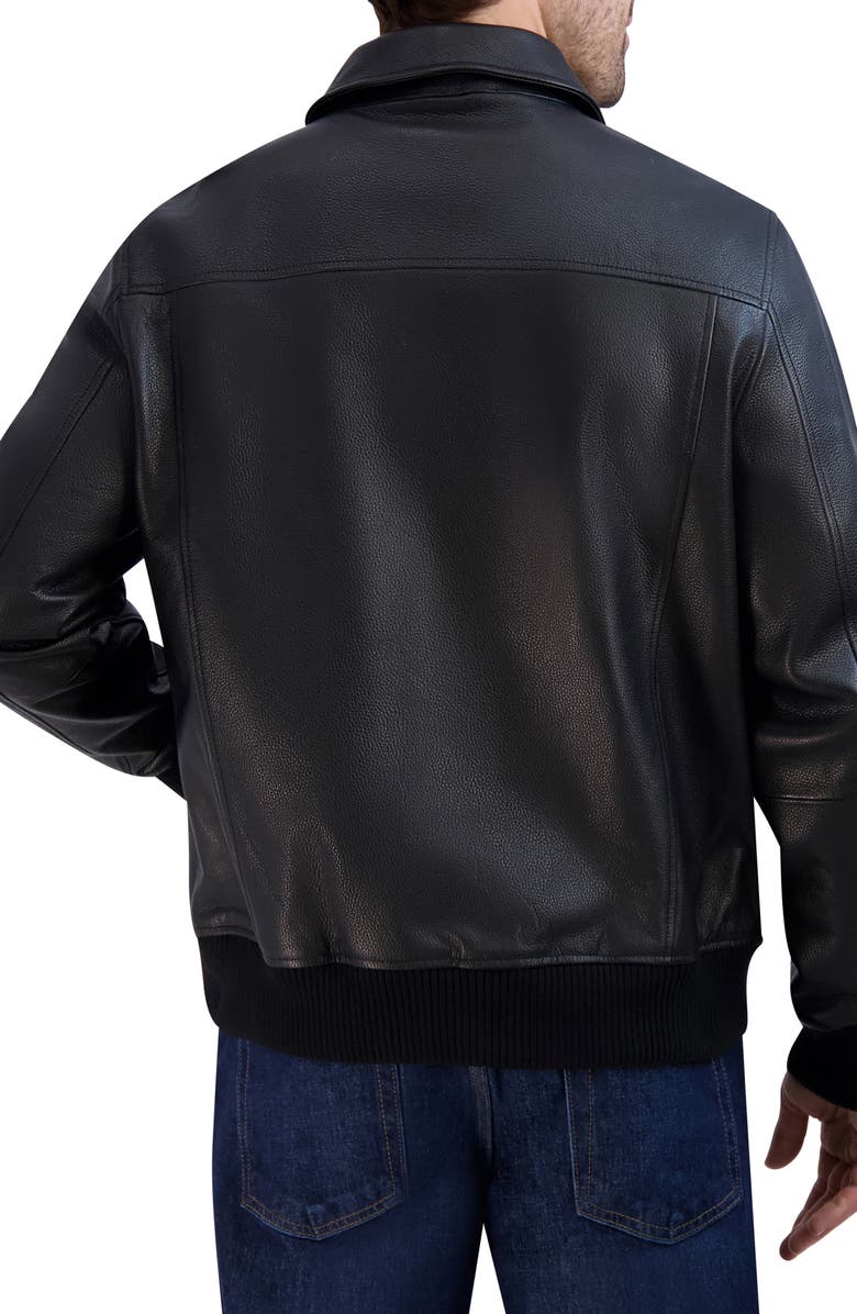 Cole Haan Leather Bomber Jacket, Alternate, color, 