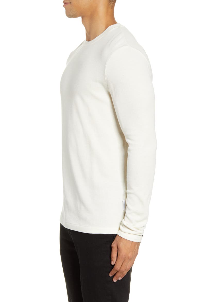 Clive Long Sleeve Waffle Knit Tee, Alternate, color, EGG WHITE