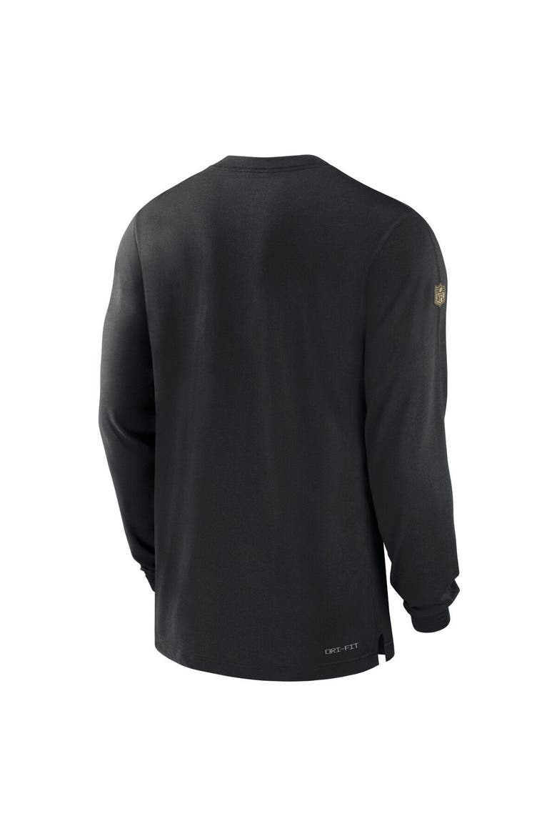 Men's Nike Black New Orleans Saints 2023 Sideline Performance Long Sleeve T-Shirt, Alternate, color, Black
