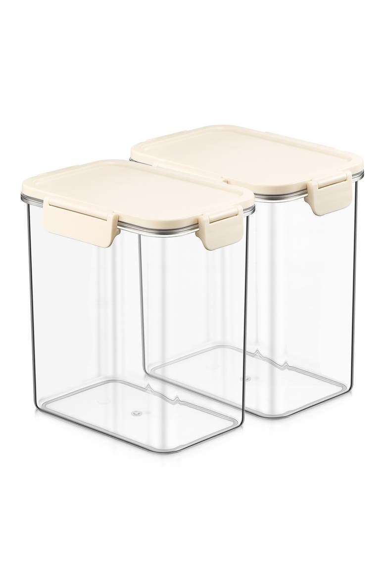 Set of 2 Airtight Food Storage Containers, Main, color, NO COLOR