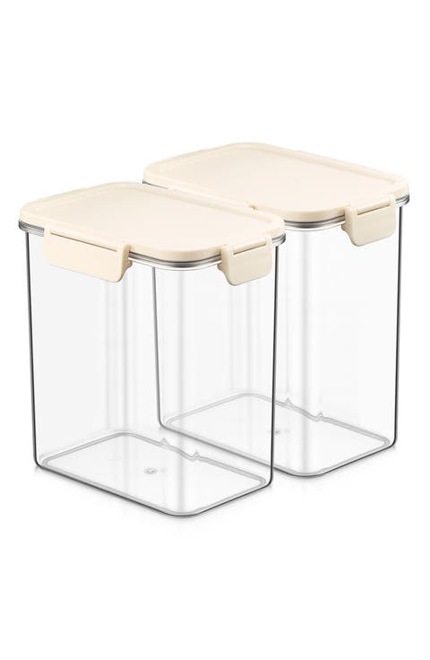 Set of 2 Airtight Food Storage Containers
