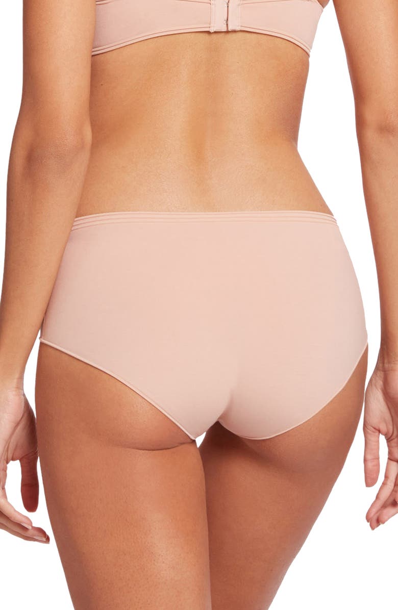 Wolford Cotton Contour 3W Hipster Briefs, Alternate, color, Rose Tan