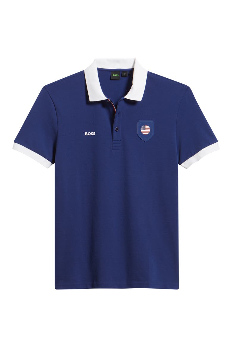 Lux Paddy Cotton Polo, Alternate, color, USA / BLUE