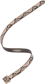 MOTHER The Constructor Faux Snakeskin Belt