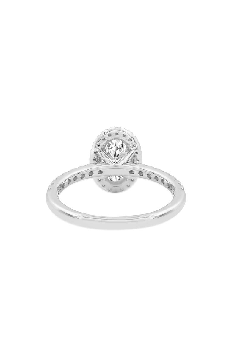 LuvMyJewelry Laurentia 14K White Gold Oval Lab Grown Diamond Halo Engagement Ring - 1.95 Ct, Alternate, color, 14K White Gold
