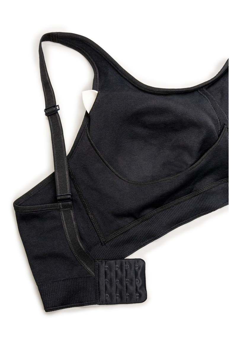 Smooth Seamless Wireless Sports Bra, Alternate, color, BLACK