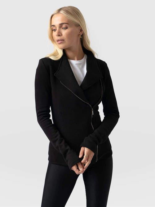 Saint + Sofia Cotton Biker Jacket