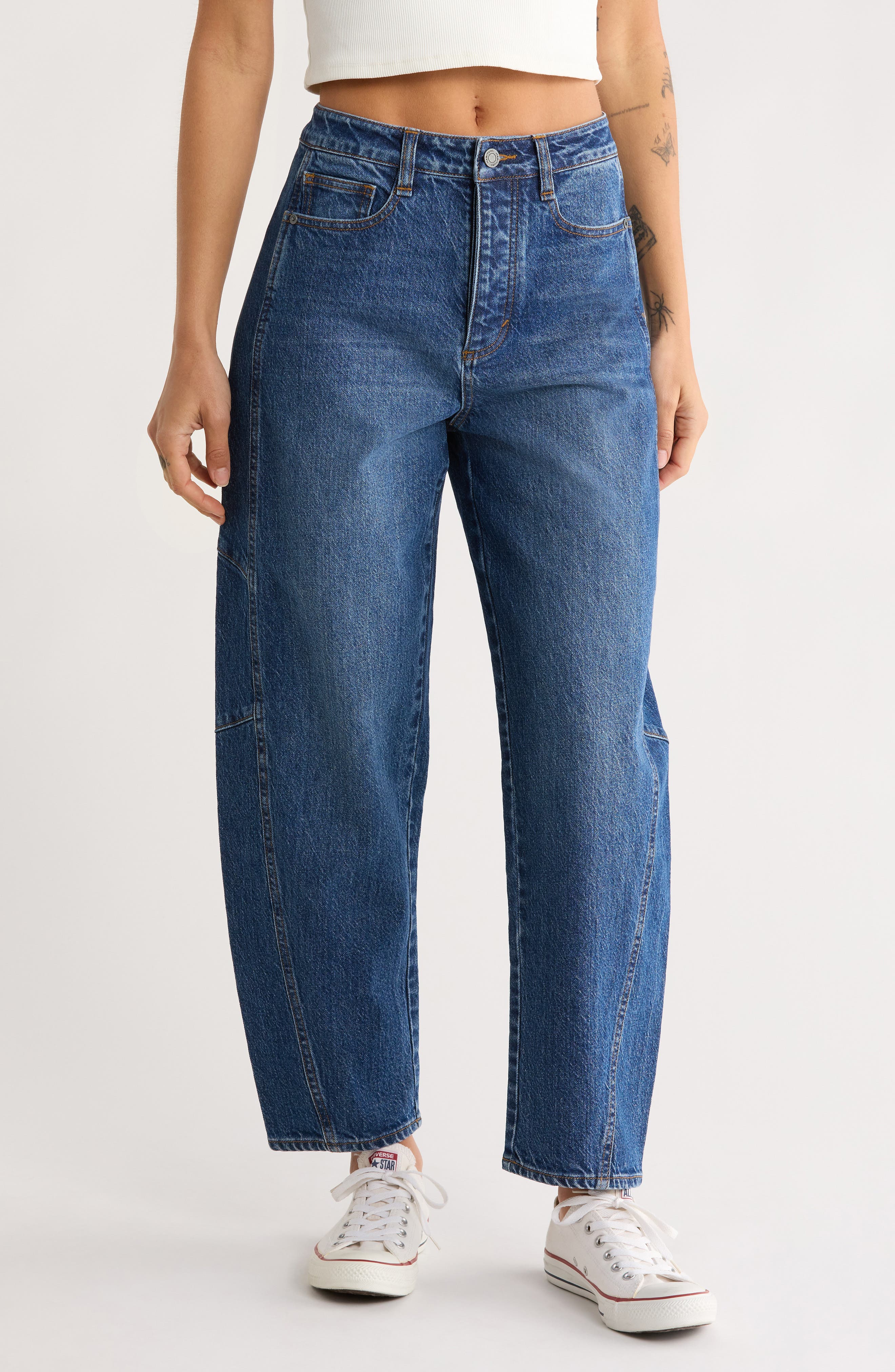 Brant High Waist Crop Barrel Jeans (Women) | Nordstromrack