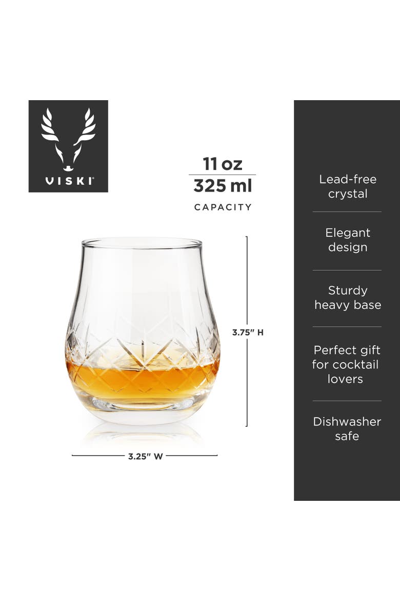 Admiral Crystal Heavyweight Bourbon Glasses Set of 2, Alternate, color, Clear