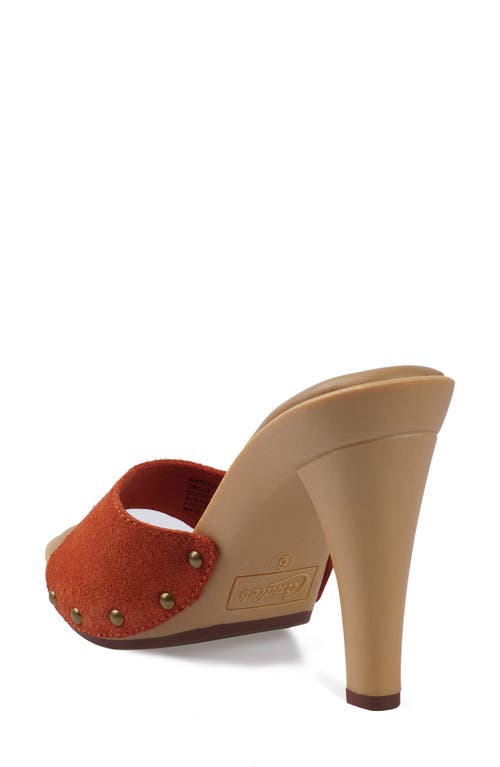Candies Candie's Antonella Slide Sandal In Orange Suede