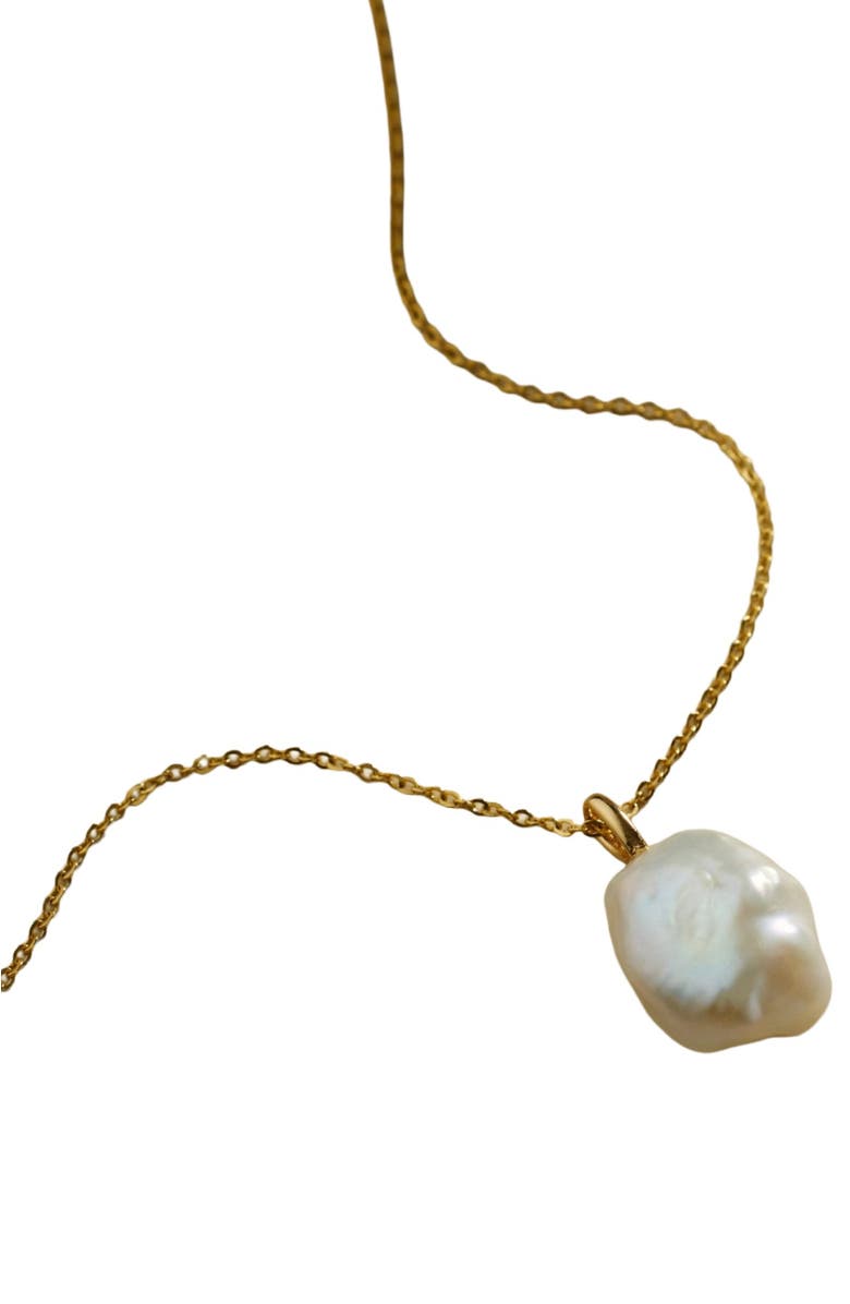 MADE BY MARY Baroque Pearl Necklace, Alternate, color, Gold Vermeil