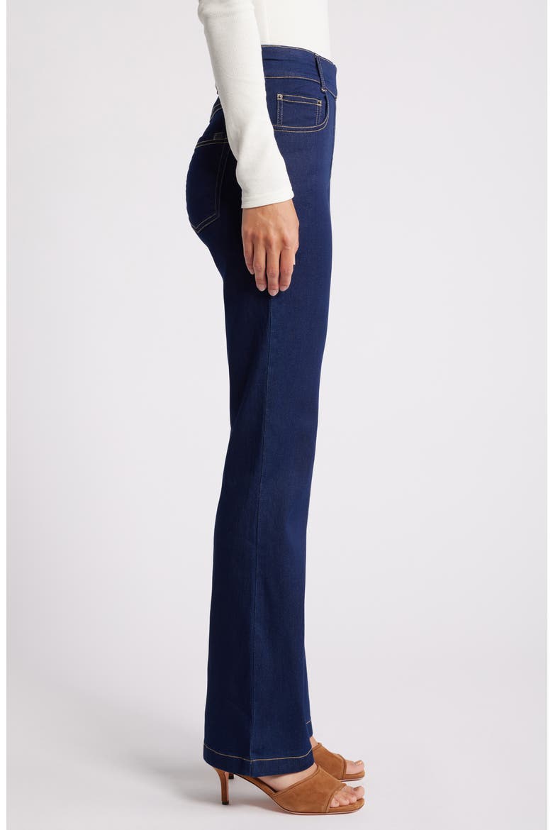 High Waist Denim Bootcut Leggings, Alternate, color, DARK RINSE WASH