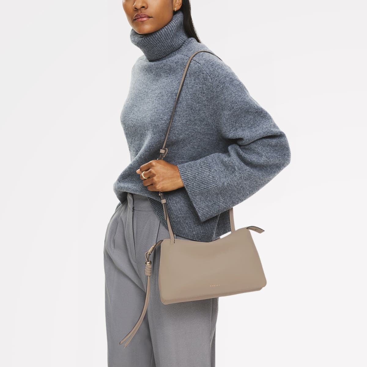 The Romilly Medium Ziptop Crossbody Bag, Alternate, color, Porcini