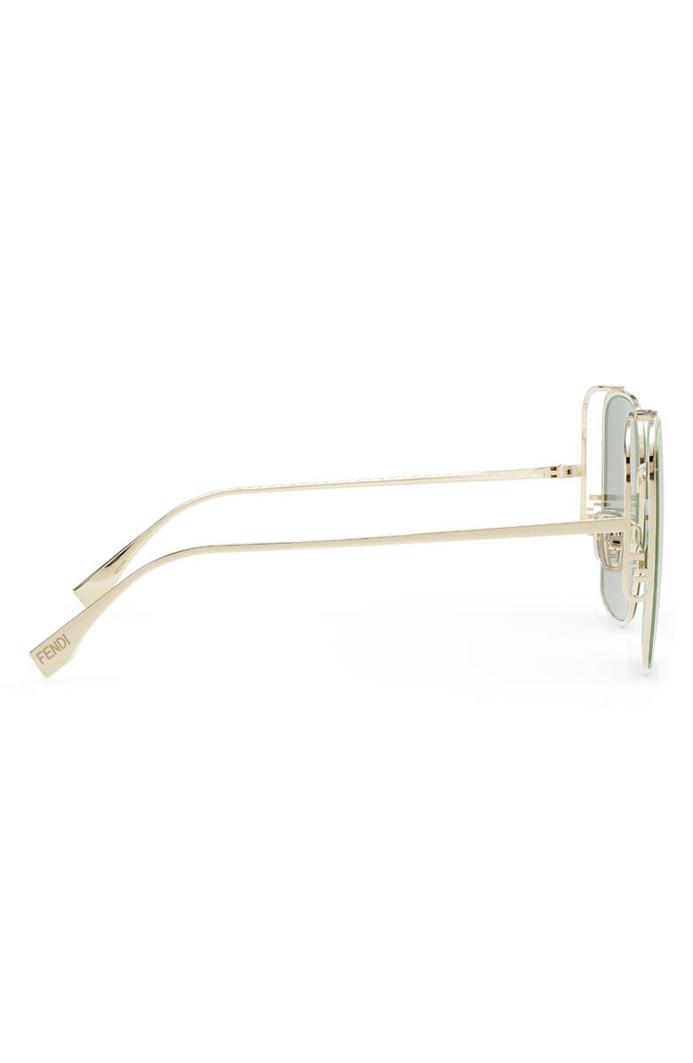 Fendi 'Fendi O'Lock 59mm Geometric Sunglasses, Alternate, color, 
