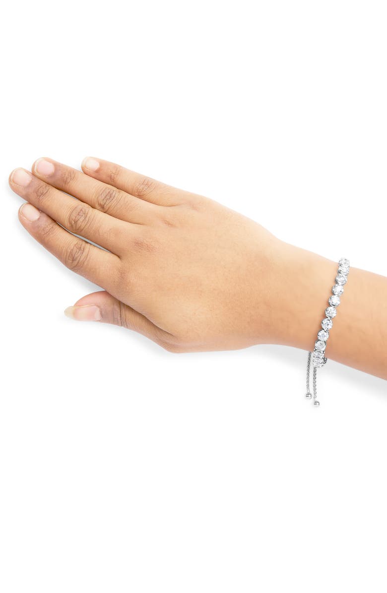 Haus of Brilliance 14K White Gold 6.00 Cttw Diamond 4”-10” Bolo Tennis Bracelet, Alternate, color, White