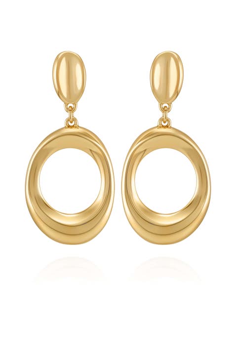Oval Drop Earrings