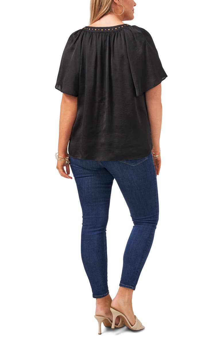 Vince Camuto Stud Satin Blouse, Alternate, color,