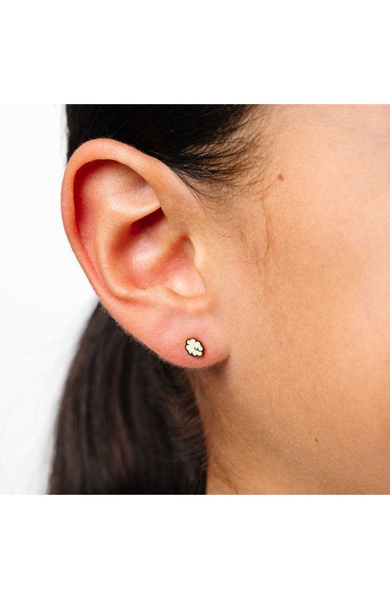 Pip Pop Cloud Stud Earrings, Alternate, color, White