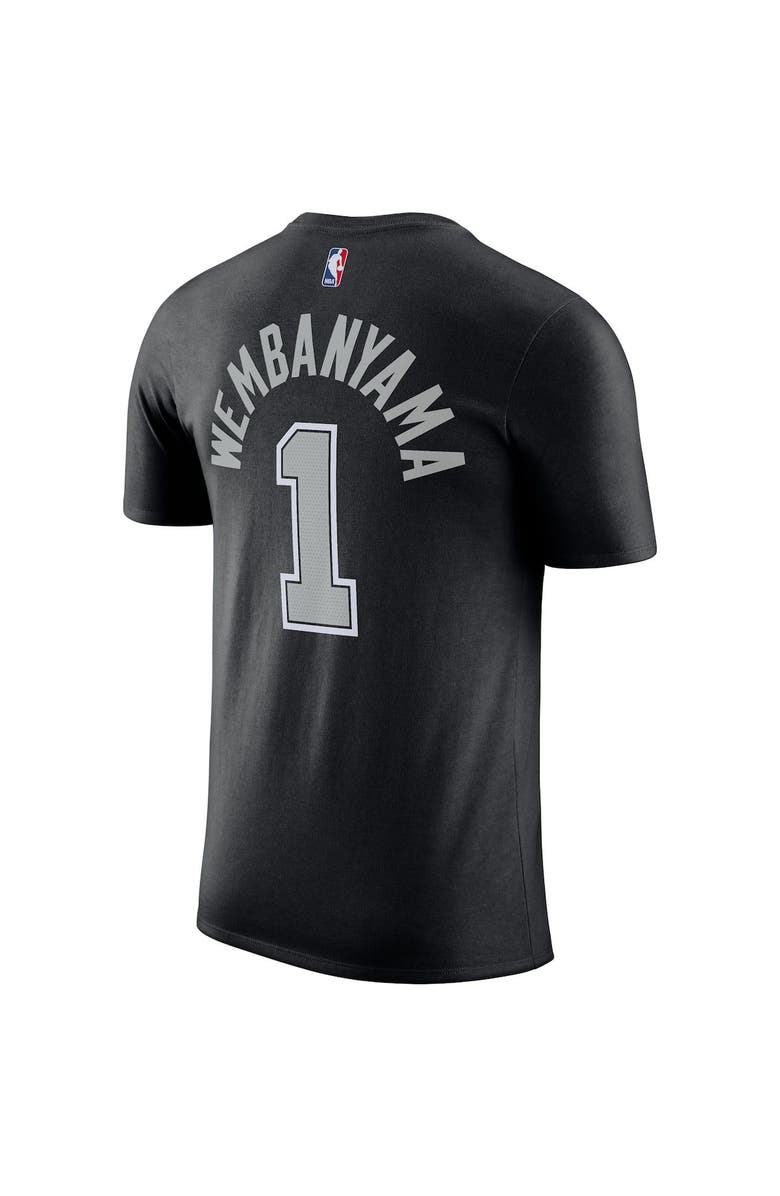 Jordan Brand Men's Jordan Brand Victor Wembanyama Black San Antonio Spurs 2022/23 Statement Edition Name & Number T-Shirt, Alternate, color, Black
