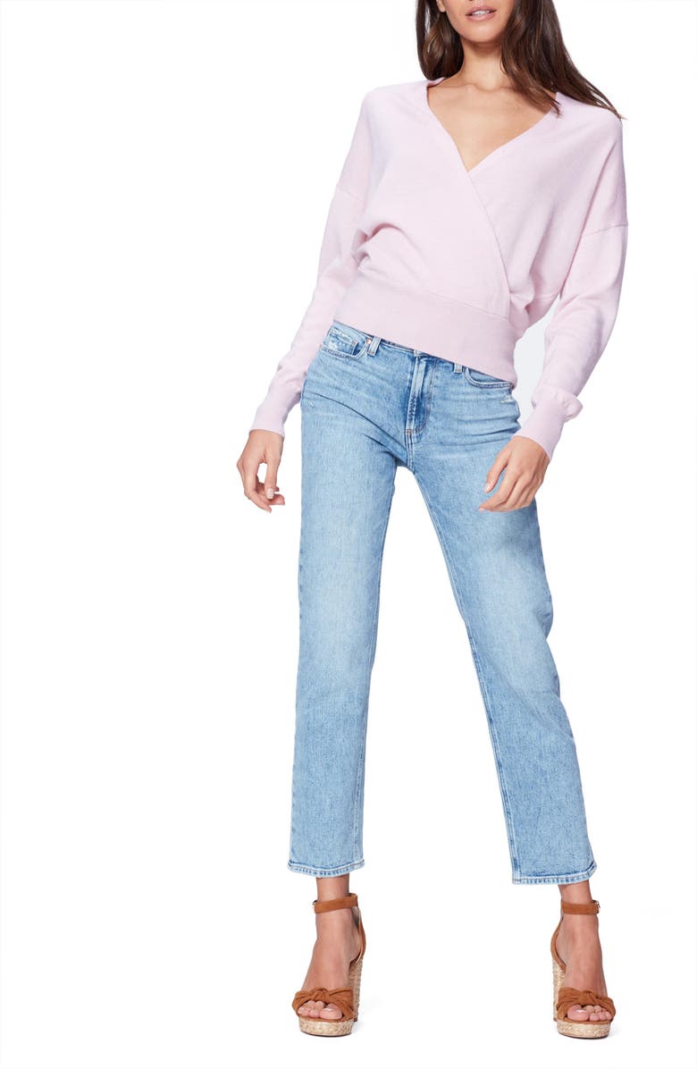 PAIGE Keslee Surplice Cashmere Sweater, Alternate, color, 