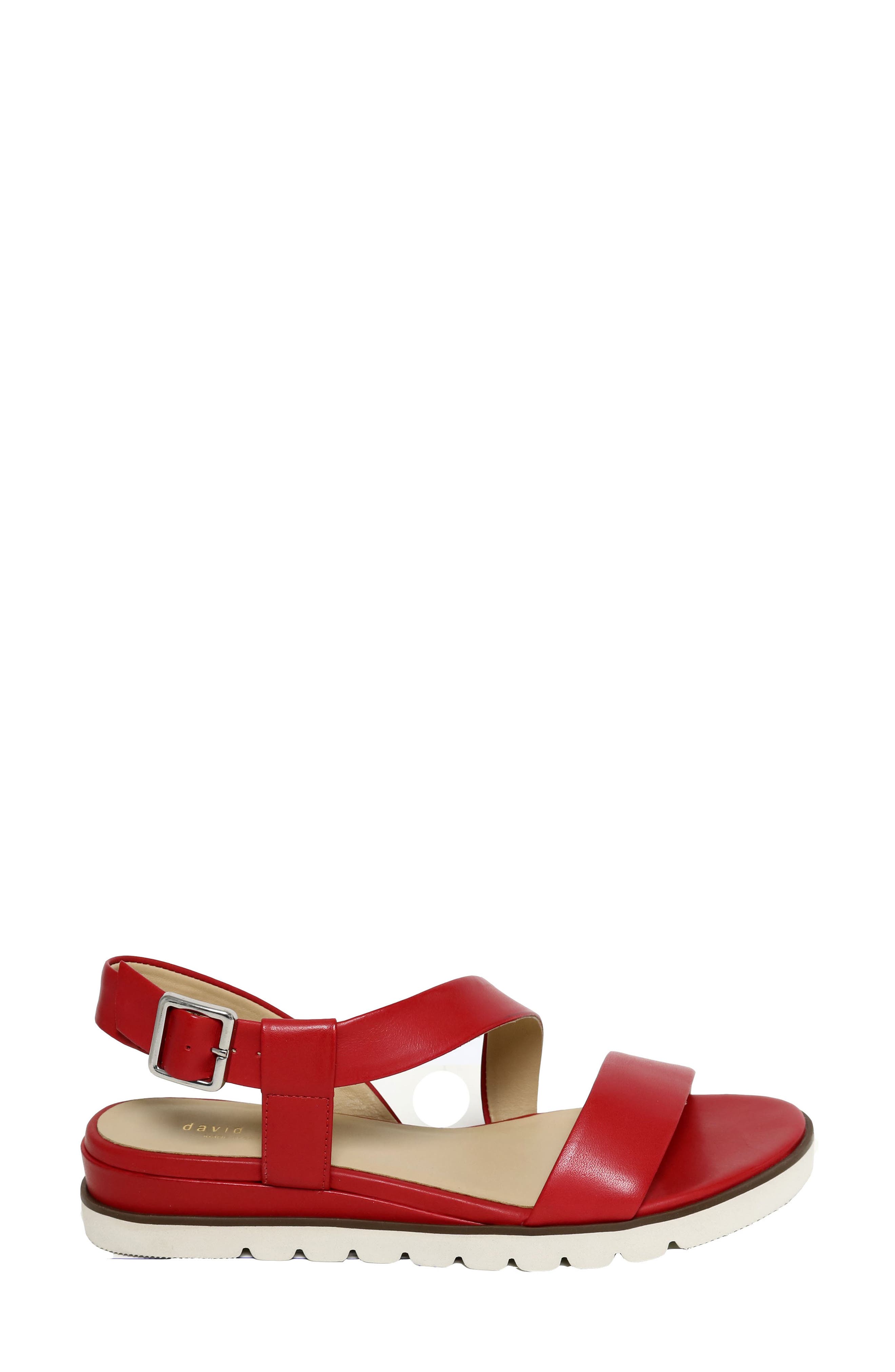 Ingrid Wedge Sandal, Alternate, color, RED