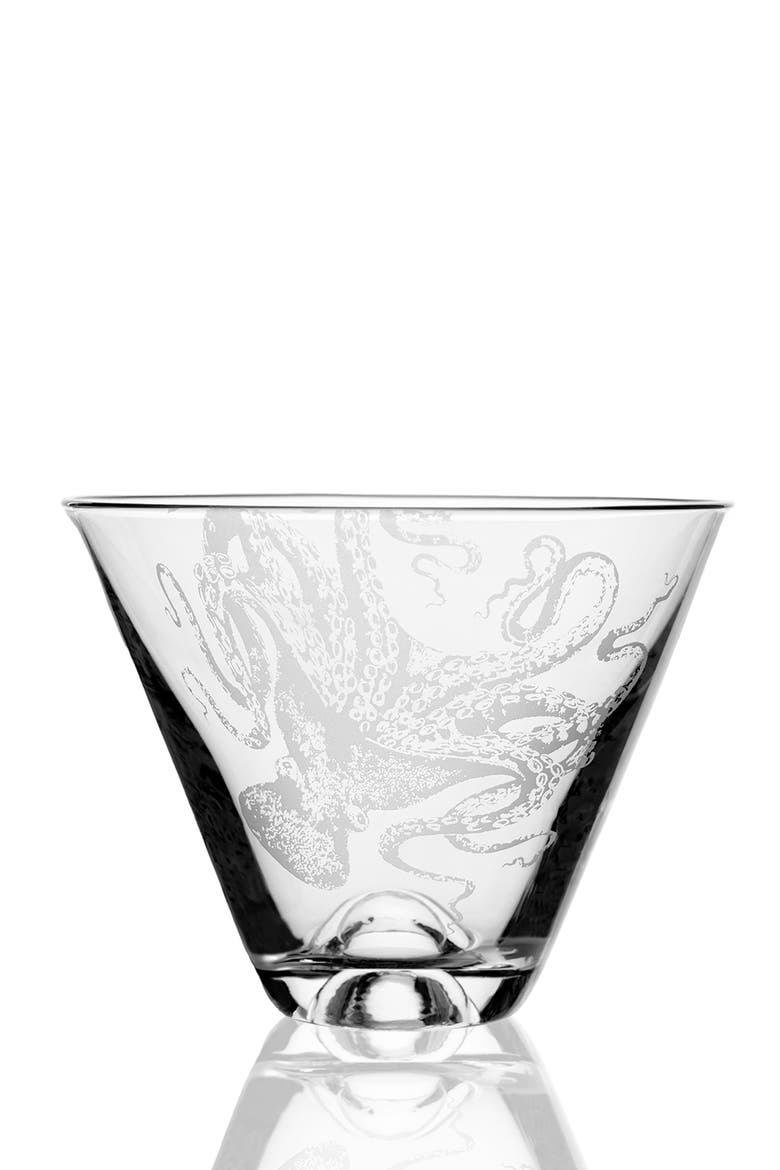 Lucy Stemless Martini Glasses, Set of 2, Main, color, CLEAR
