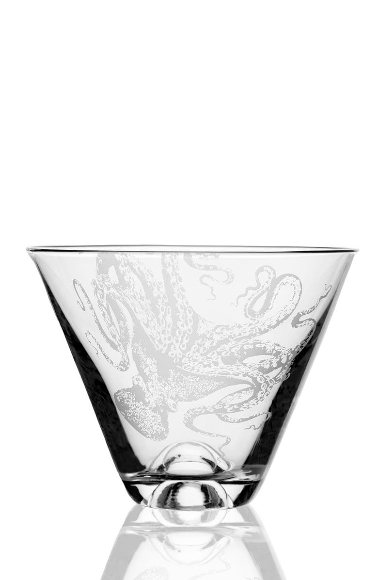 Caskata Lucy Stemless Martini Glasses, Set of 2, Main, color, Clear