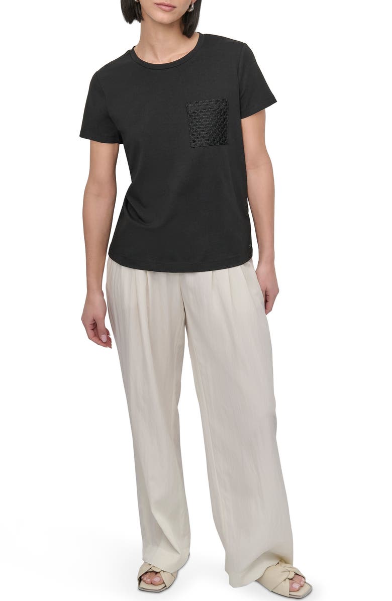DKNY Crochet Pocket T-Shirt, Alternate, color, 