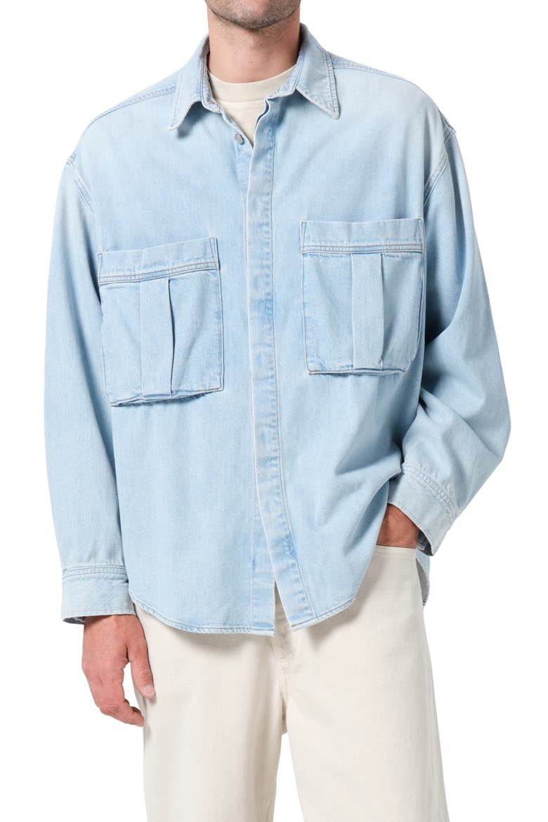 Clark Denim Button-Up Shirt Jacket, Main, color, PREMISE INDIGO
