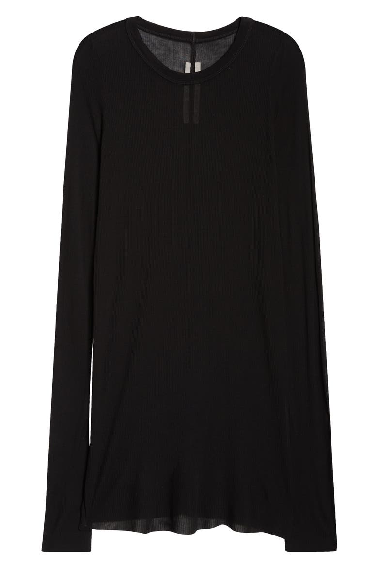 Rib Long Sleeve T-Shirt, Alternate, color, BLACK