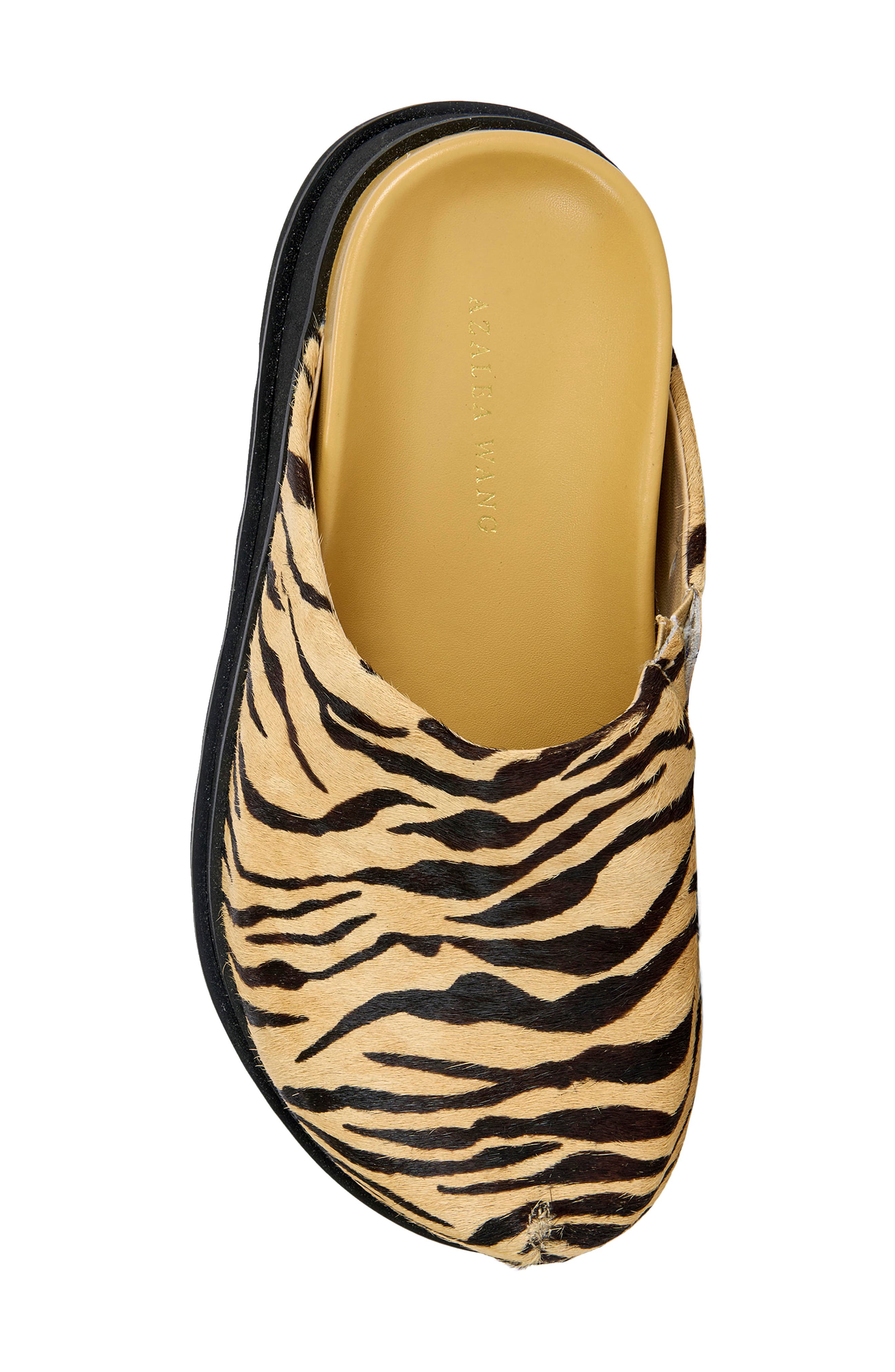 AZALEA WANG Sarinda Genuine Calf Hair Clog, Alternate, color, 