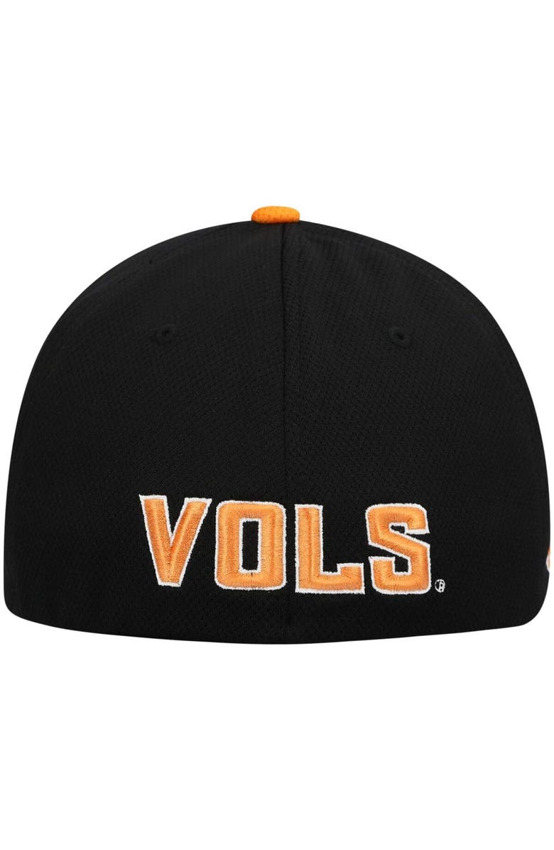 TOP OF THE WORLD Men's Top of the World Black/Tennessee Orange Tennessee Volunteers Two-Tone Reflex Hybrid Tech Flex Hat, Alternate, color, 
