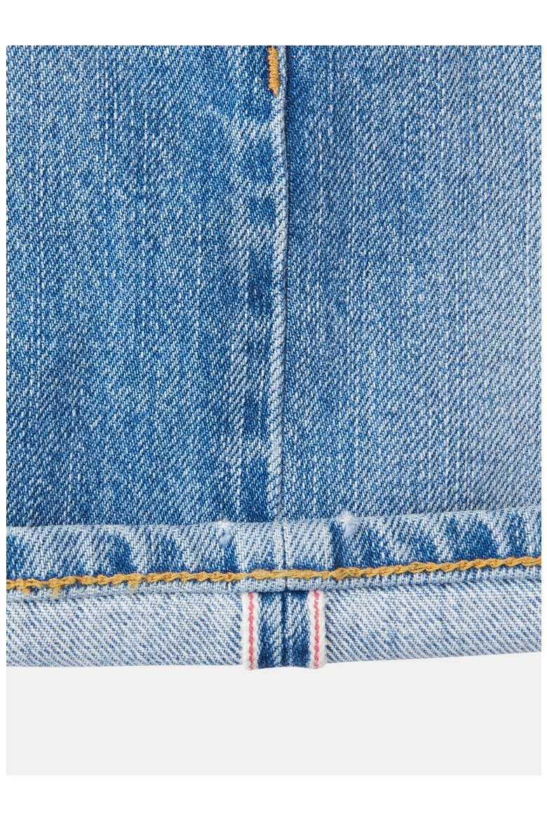 Winonaj Japan Selvedge Bleach Wash Denim Shorts, Alternate, color, LIGHT BLUE