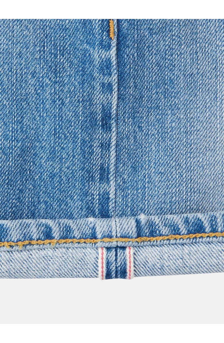 Fortela Winonaj Japan Selvedge Bleach Wash Denim Shorts, Alternate, color, Light Blue