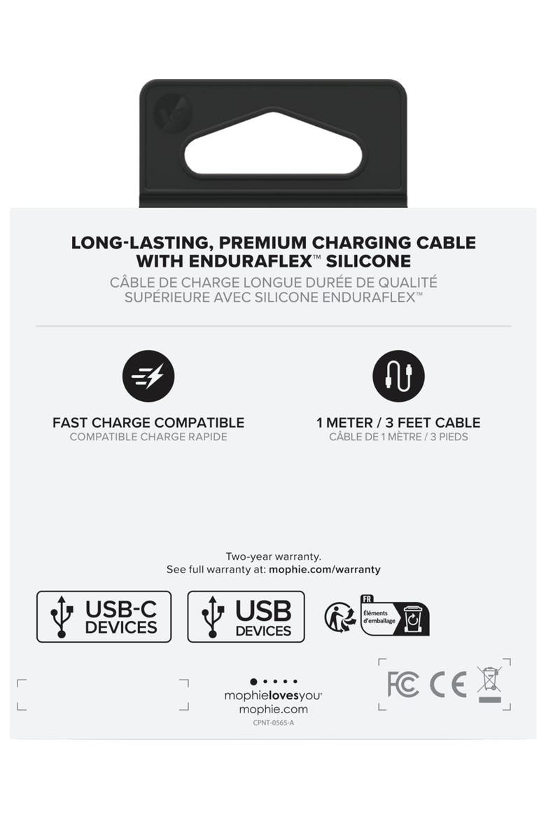 BoostCharge USB-C to USB-A Cable 1m / 3.3ft, Alternate, color, Black
