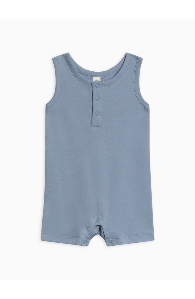 Colored Organics Nile Organic Tank Romper, Main, color, Rain