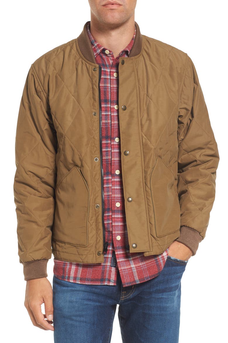 Quilted Pack Water-Resistant Jacket, Main, color, SPORTSMAN TAN