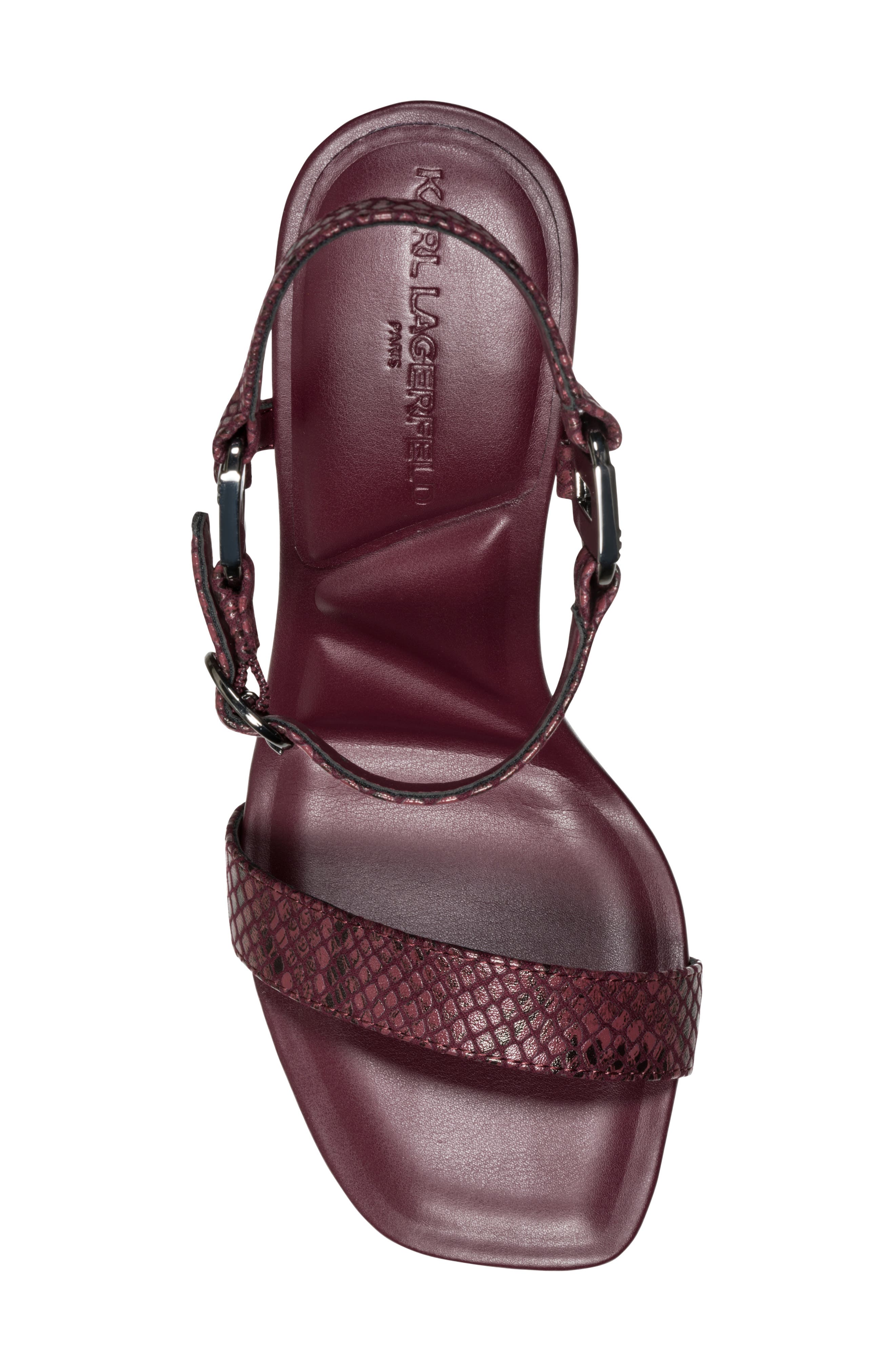 Cybil Ankle Strap Sandal, Alternate, color, BURGUNDY