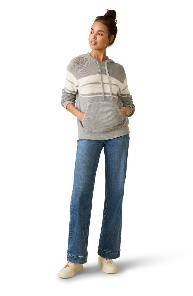 Faherty Throwback Organic Cotton & Cashmere Sweater Hoodie, Alternate, color, 