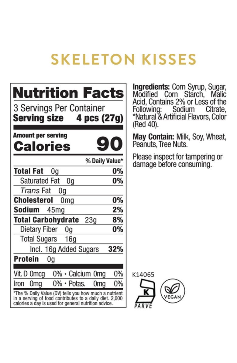 sugarfina Skeleton Kisses Set of 4 Candy Cubes, Alternate, color,